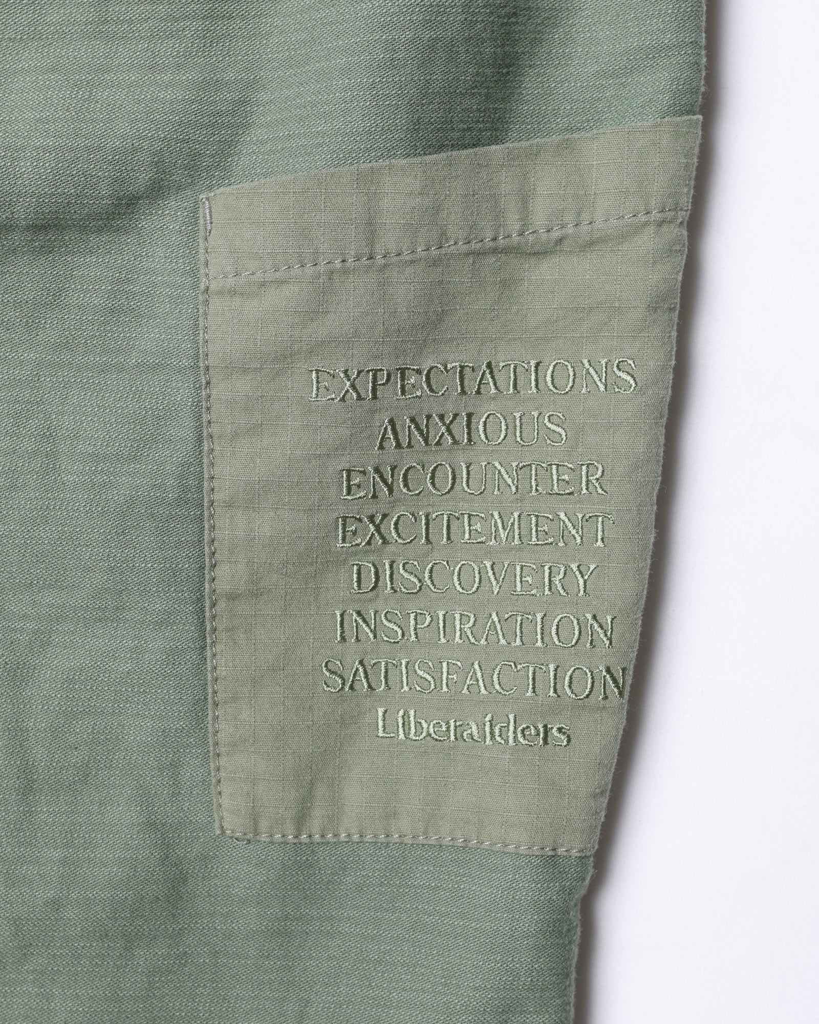 BACK SATIN MILITARY PANTS OLIVE - Image 4