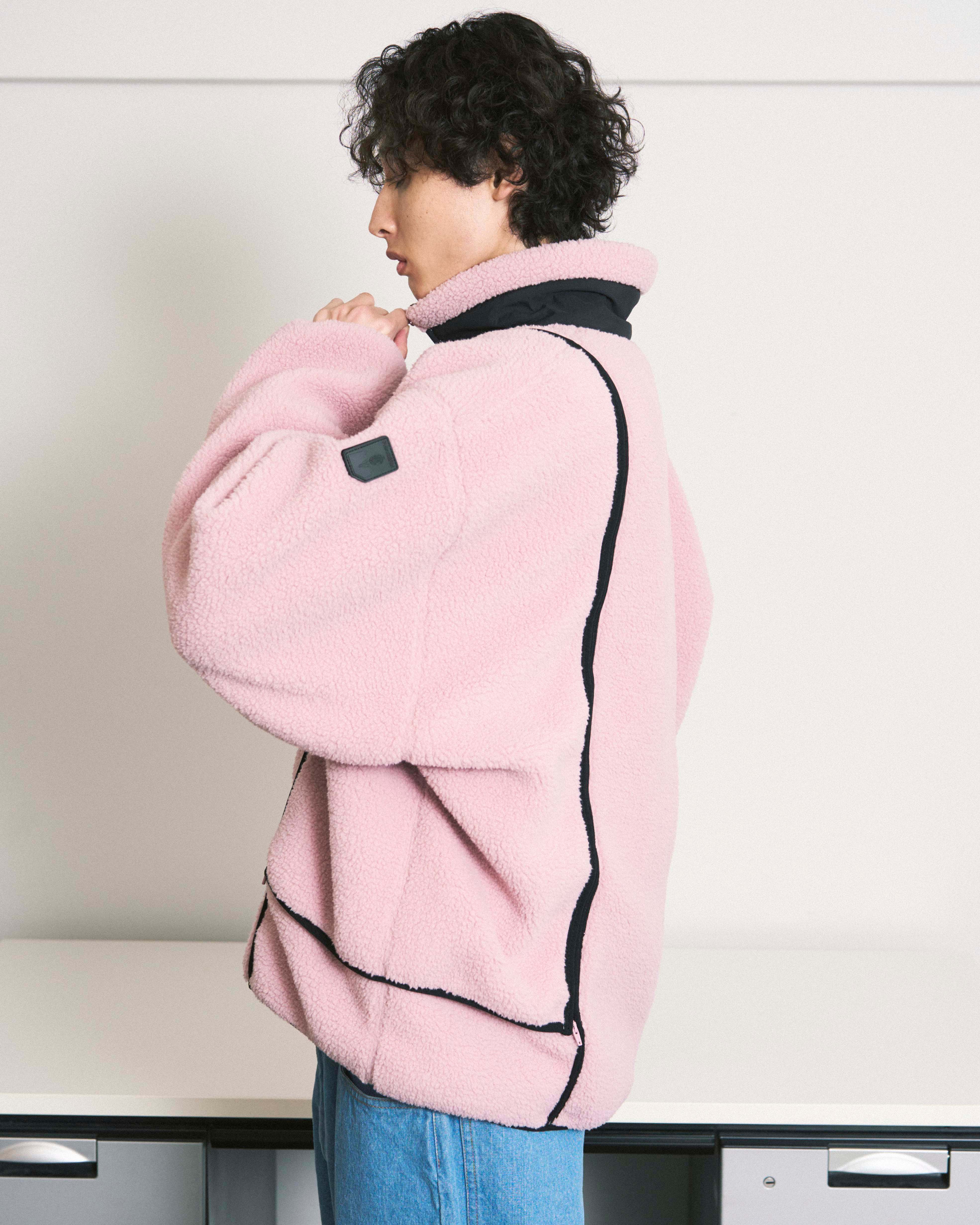 NOREN BOA FLEECE JACKET PINK - Image 5