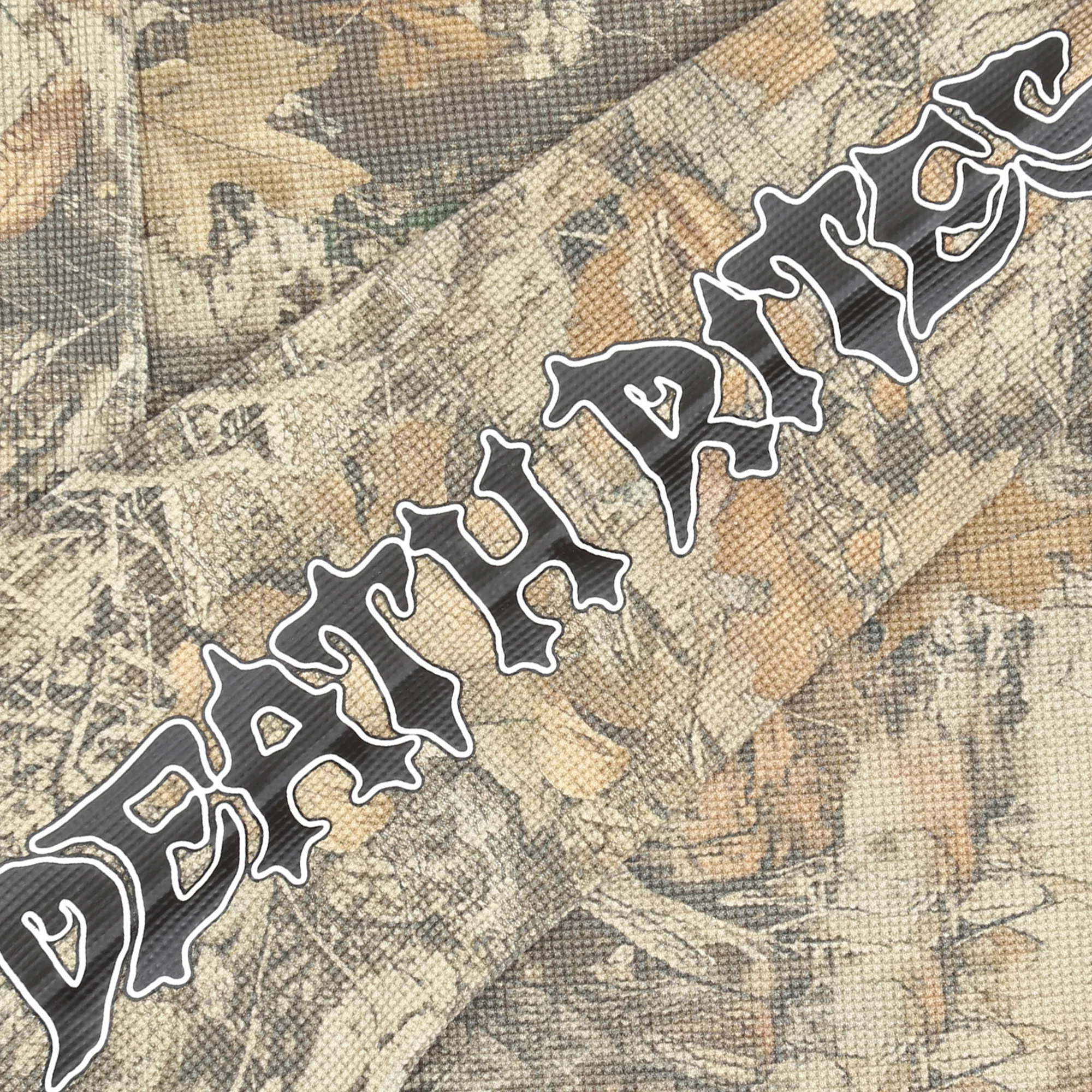 SCRIPT SLEEVE WAFFLE KNIT CREWNECK TOP TREE CAMO - Image 3
