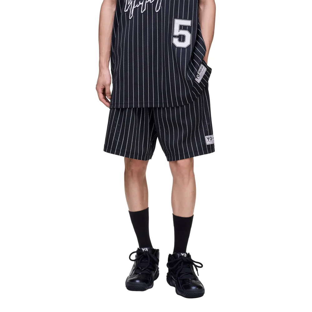 Y-3 MESH PINSTRIPE SHORTS - Image 3